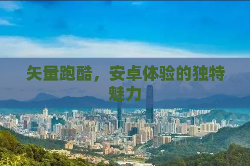 矢量跑酷，安卓体验的独特魅力